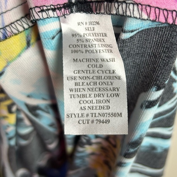 Connected Apparel Midi Dress Plus Sz 16 Floral Ruffle V-Neck Stretch Boho Artsy - Picture 8 of 11